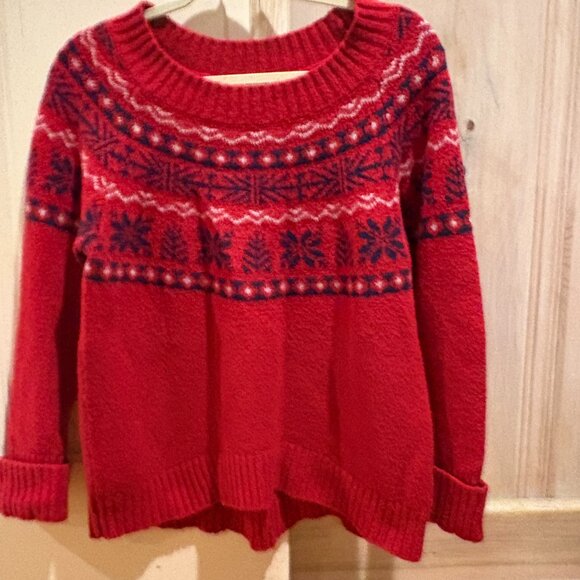 J Jill red patterned sweater - Picture 4 of 4